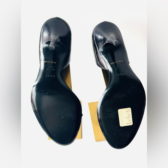 Bally leather sandals heels black sz 36.5 in box - Picture 5 of 17